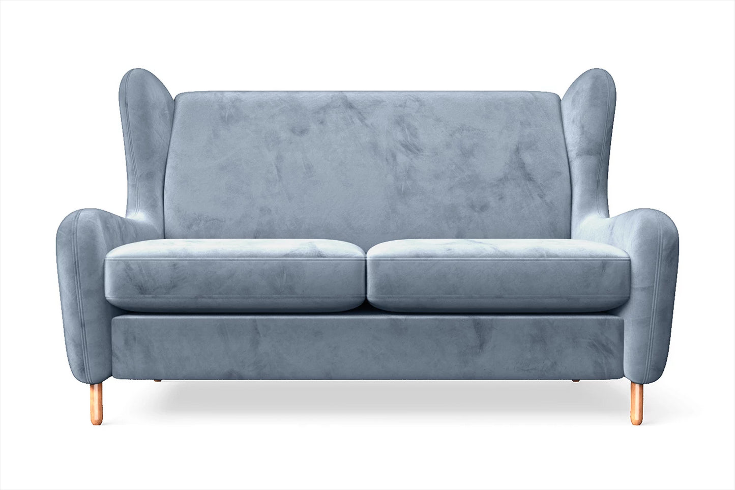 Sassari 2 Seater Sofa Baby Blue Velvet