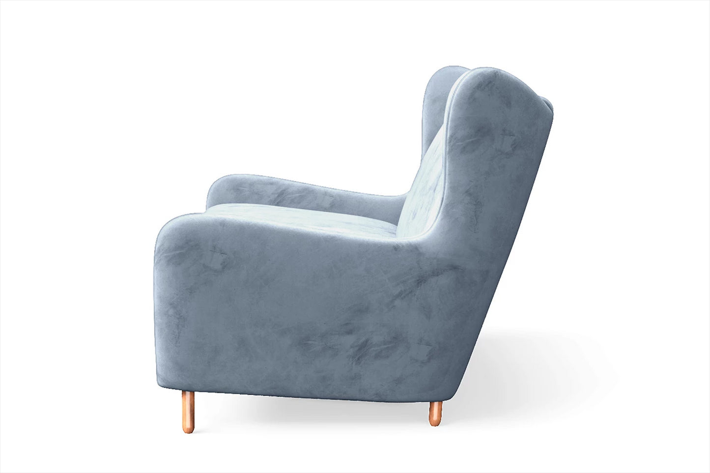 Sassari 2 Seater Sofa Baby Blue Velvet