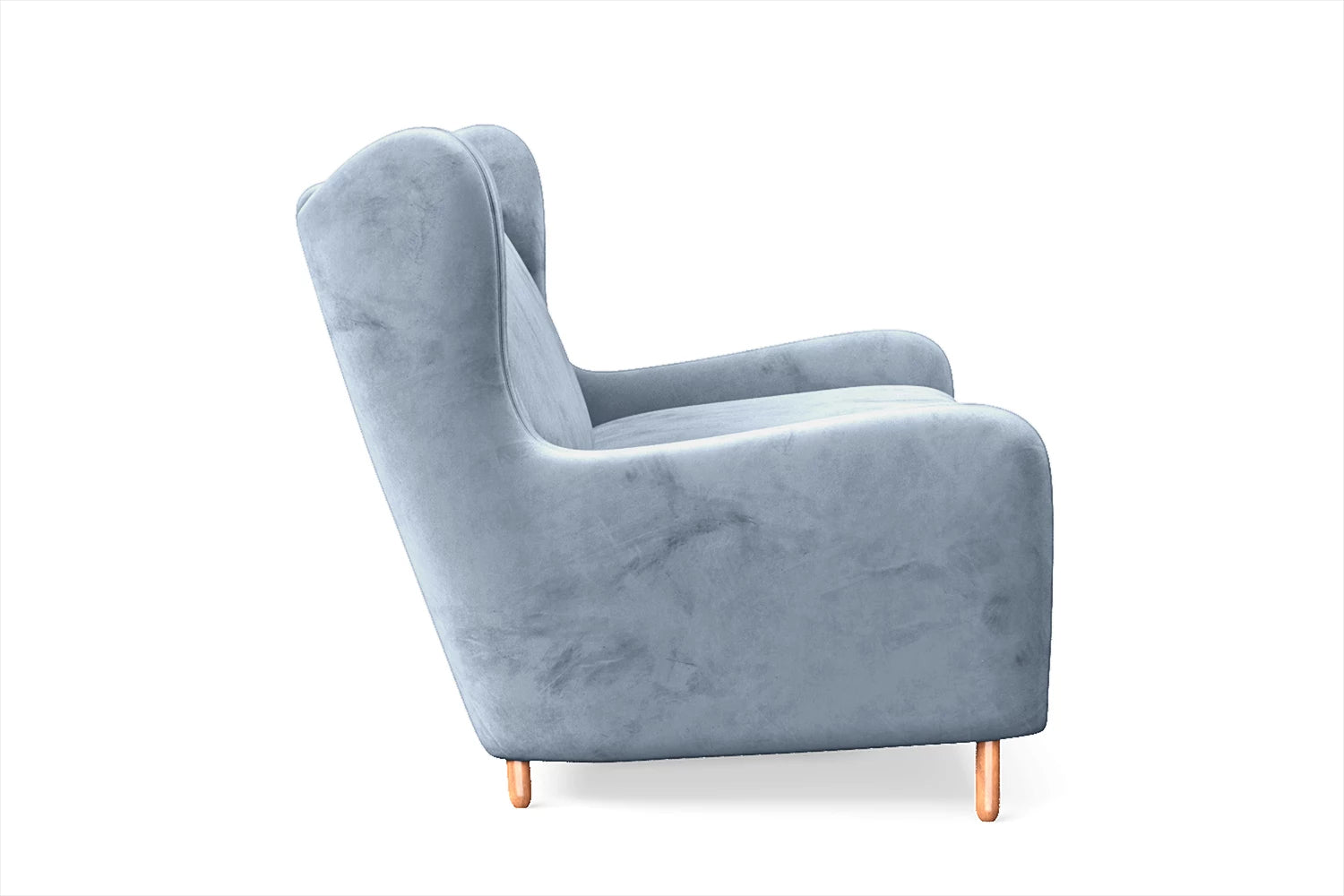 Sassari 2 Seater Sofa Baby Blue Velvet