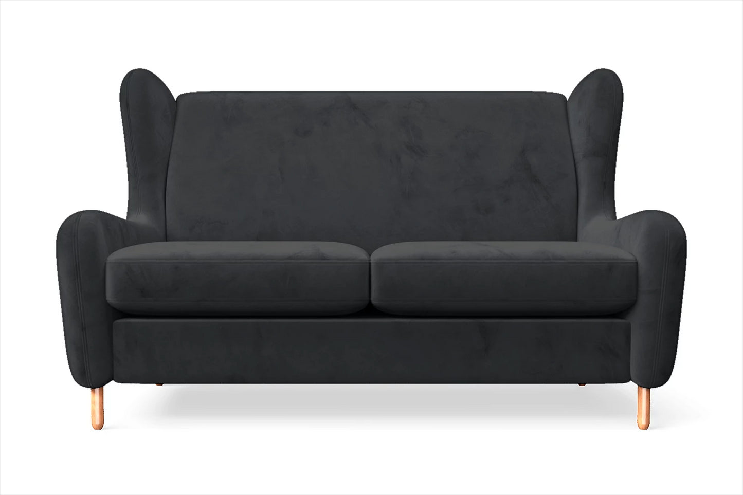 Sassari 2 Seater Sofa Dark Grey Velvet