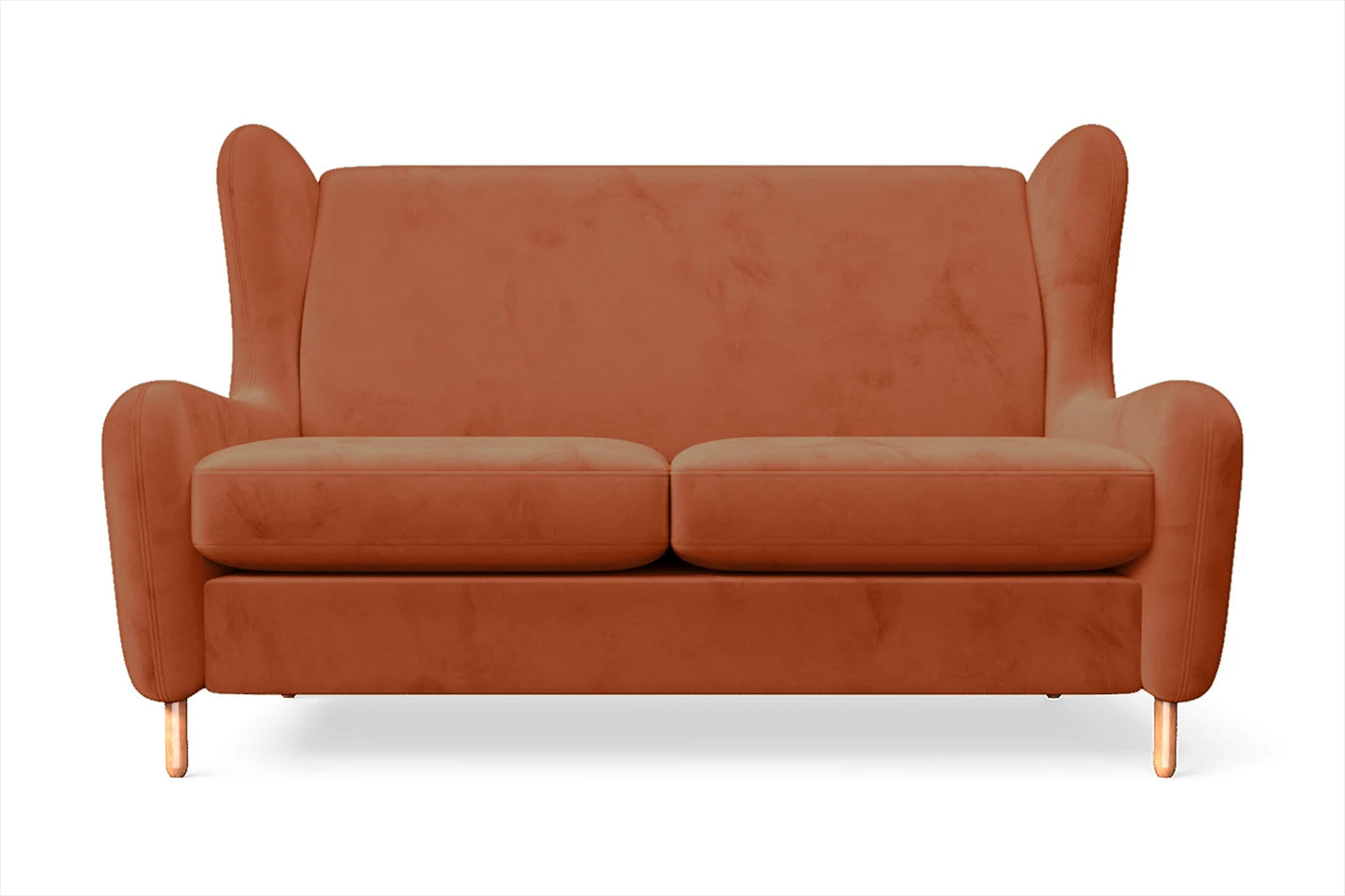 Sassari 2 Seater Sofa Orange Velvet