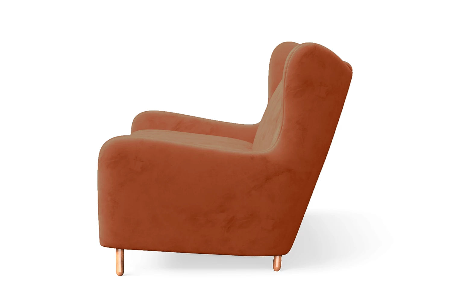 Sassari 2 Seater Sofa Orange Velvet