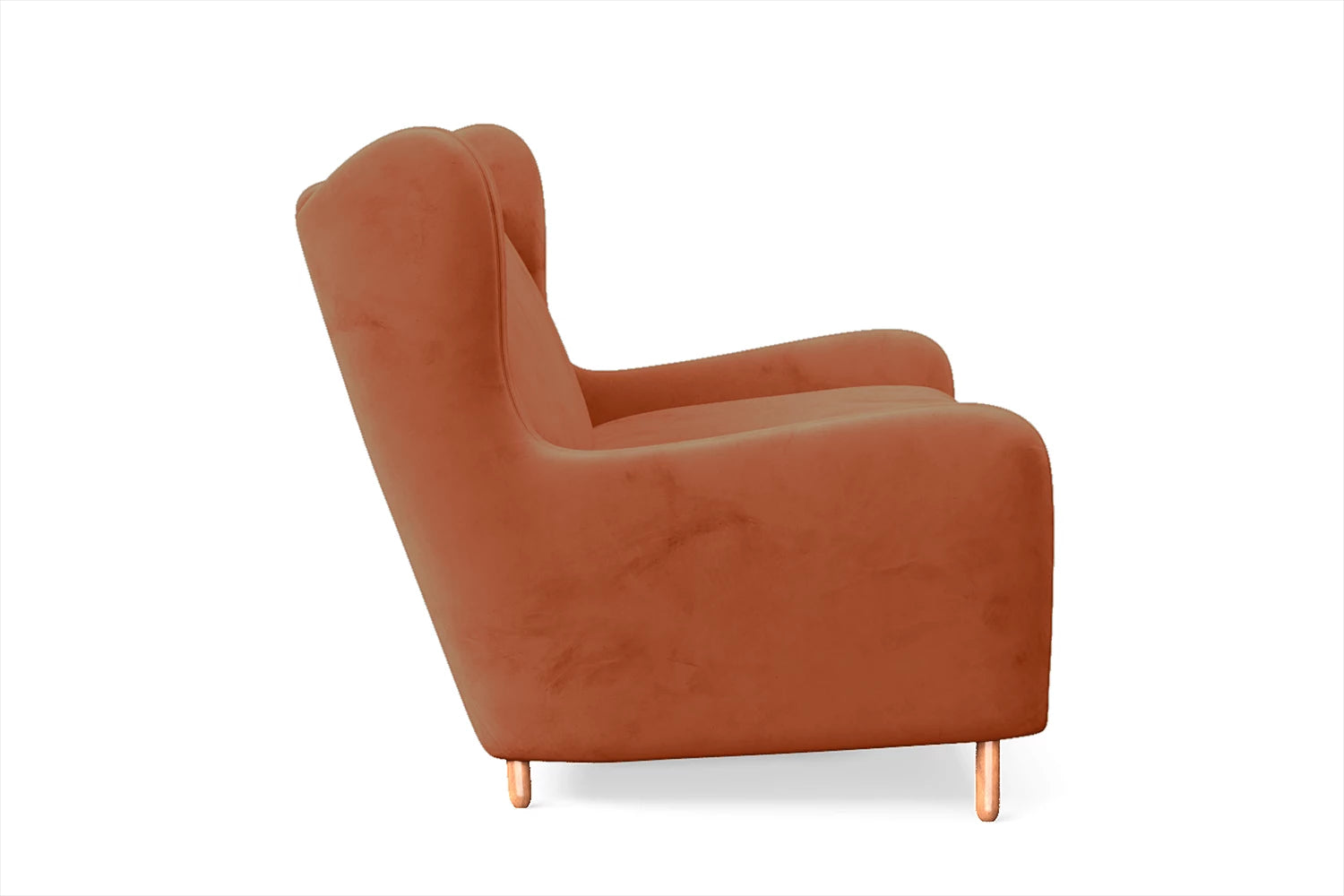 Sassari 2 Seater Sofa Orange Velvet