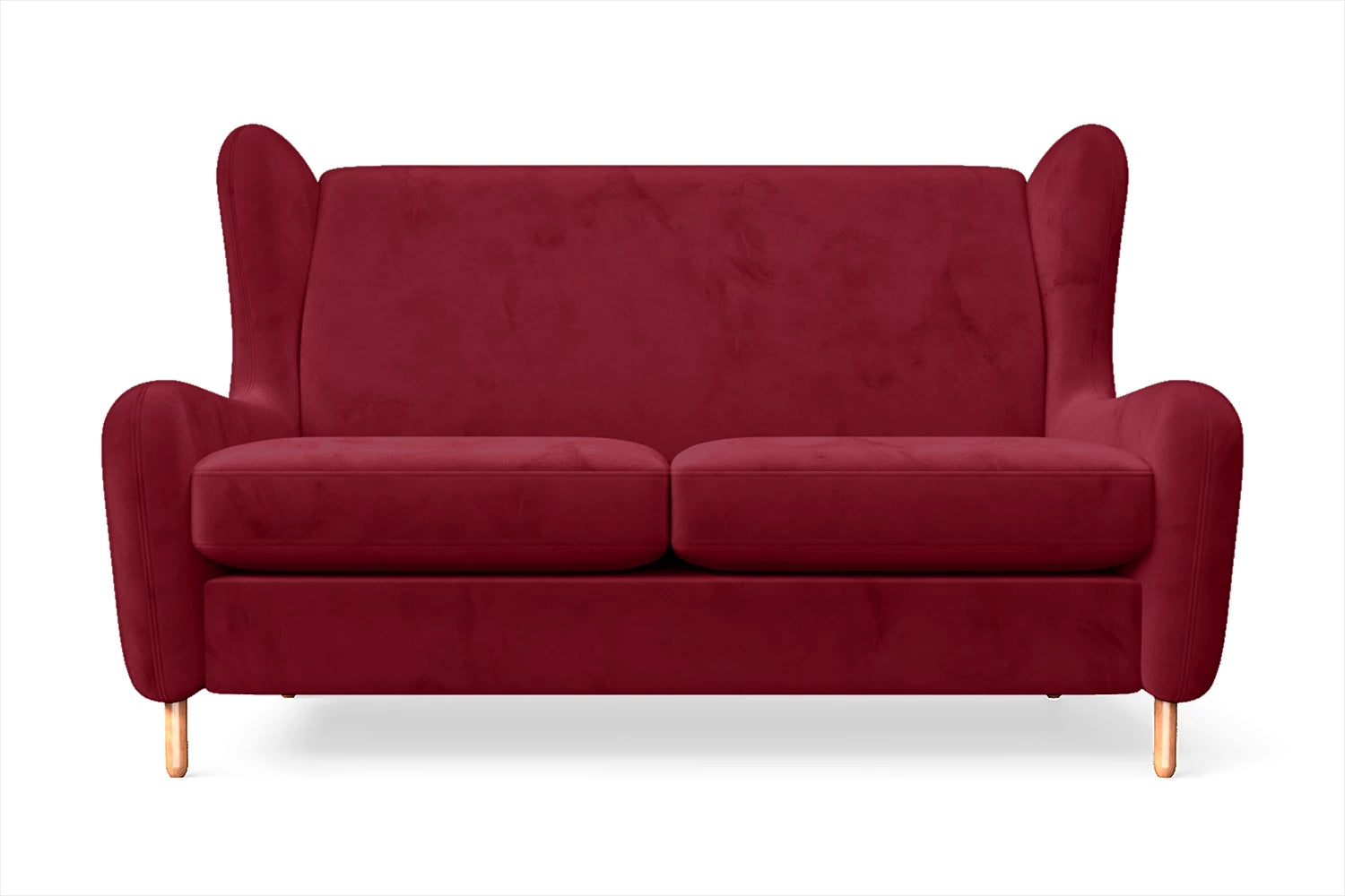 Sassari 2 Seater Sofa Red Velvet