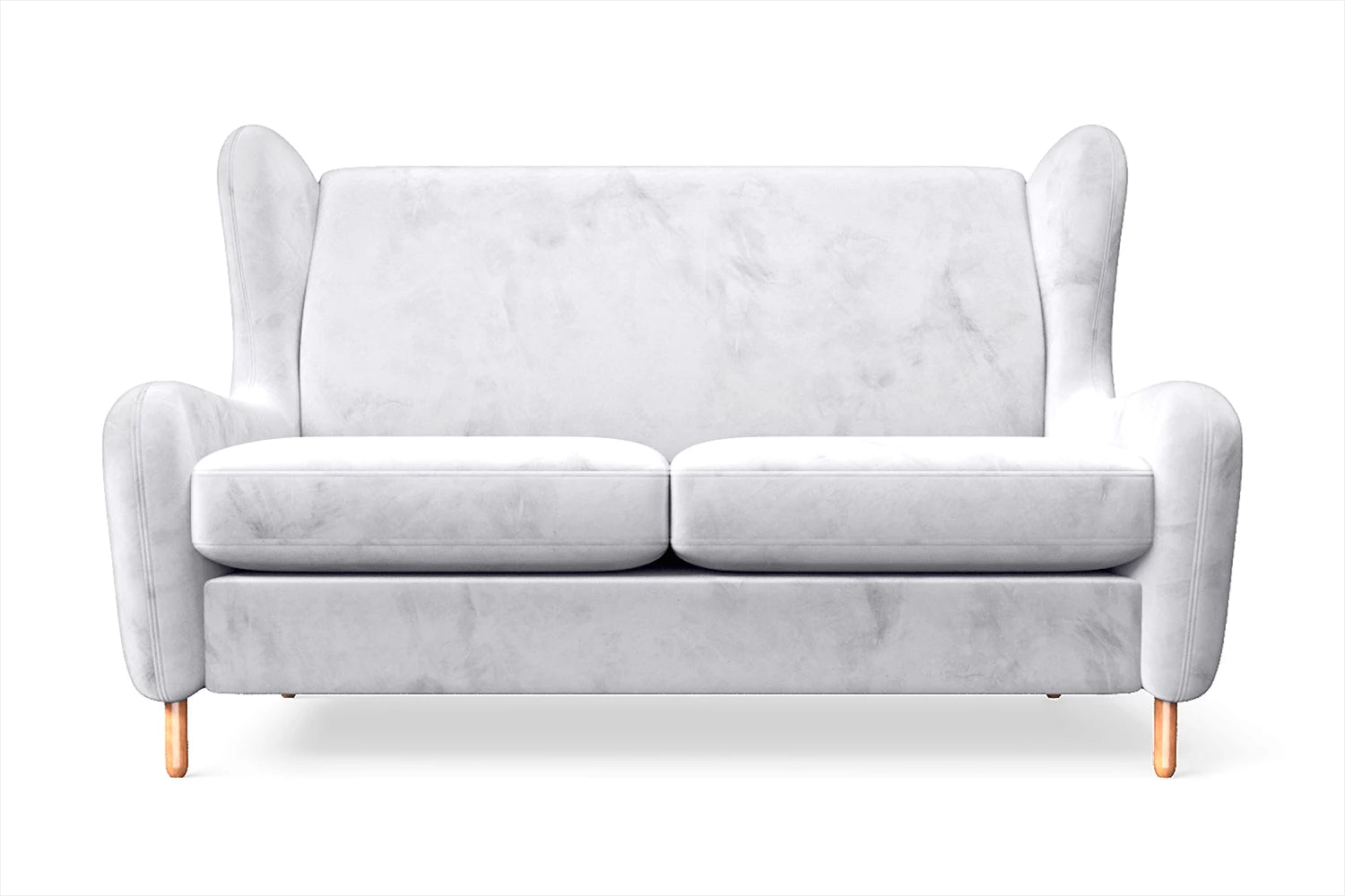 Sassari 2 Seater Sofa Silver Velvet