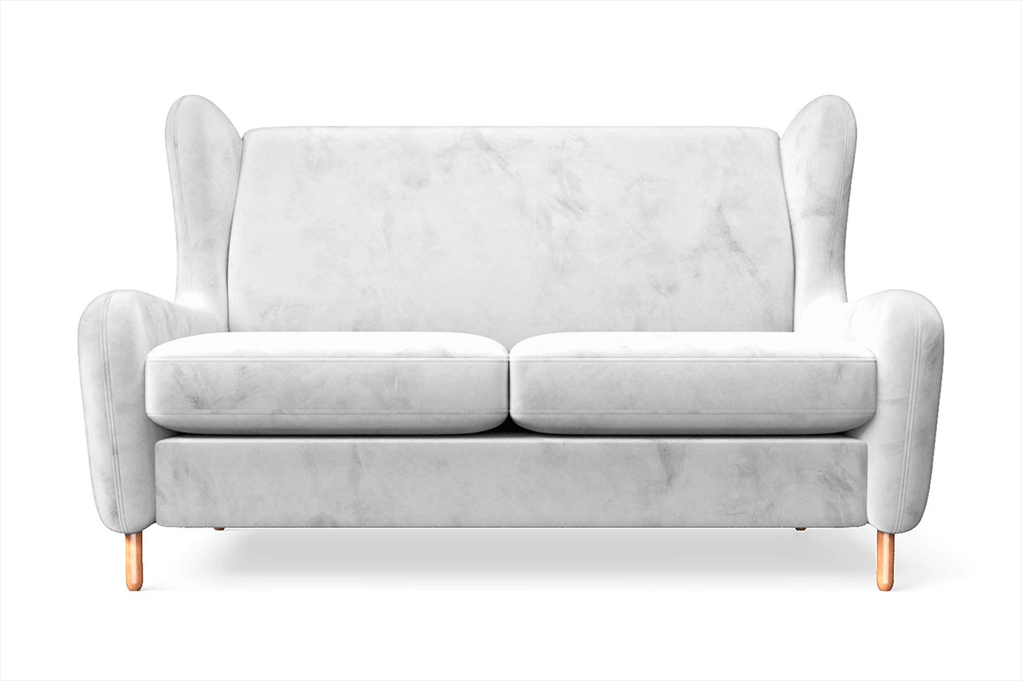 Sassari 2 Seater Sofa White Velvet