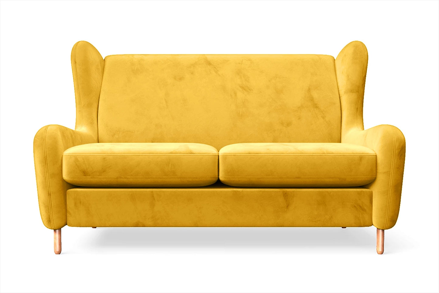 Sassari 2 Seater Sofa Yellow Velvet