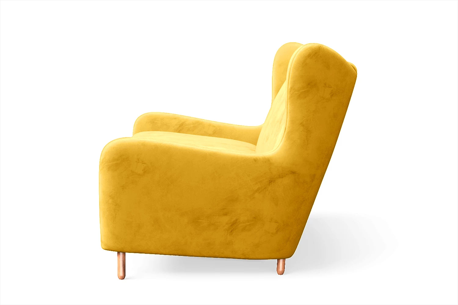 Sassari 2 Seater Sofa Yellow Velvet