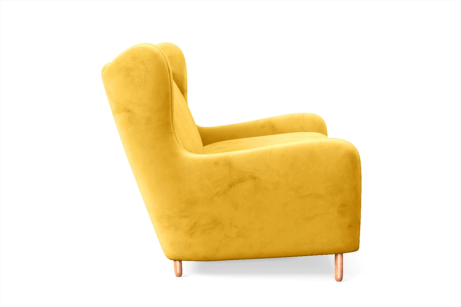 Sassari 2 Seater Sofa Yellow Velvet