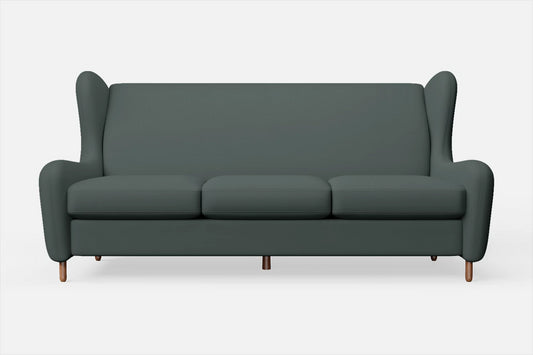 Sassari 3 Seater Sofa Dusky Turquoise Leather