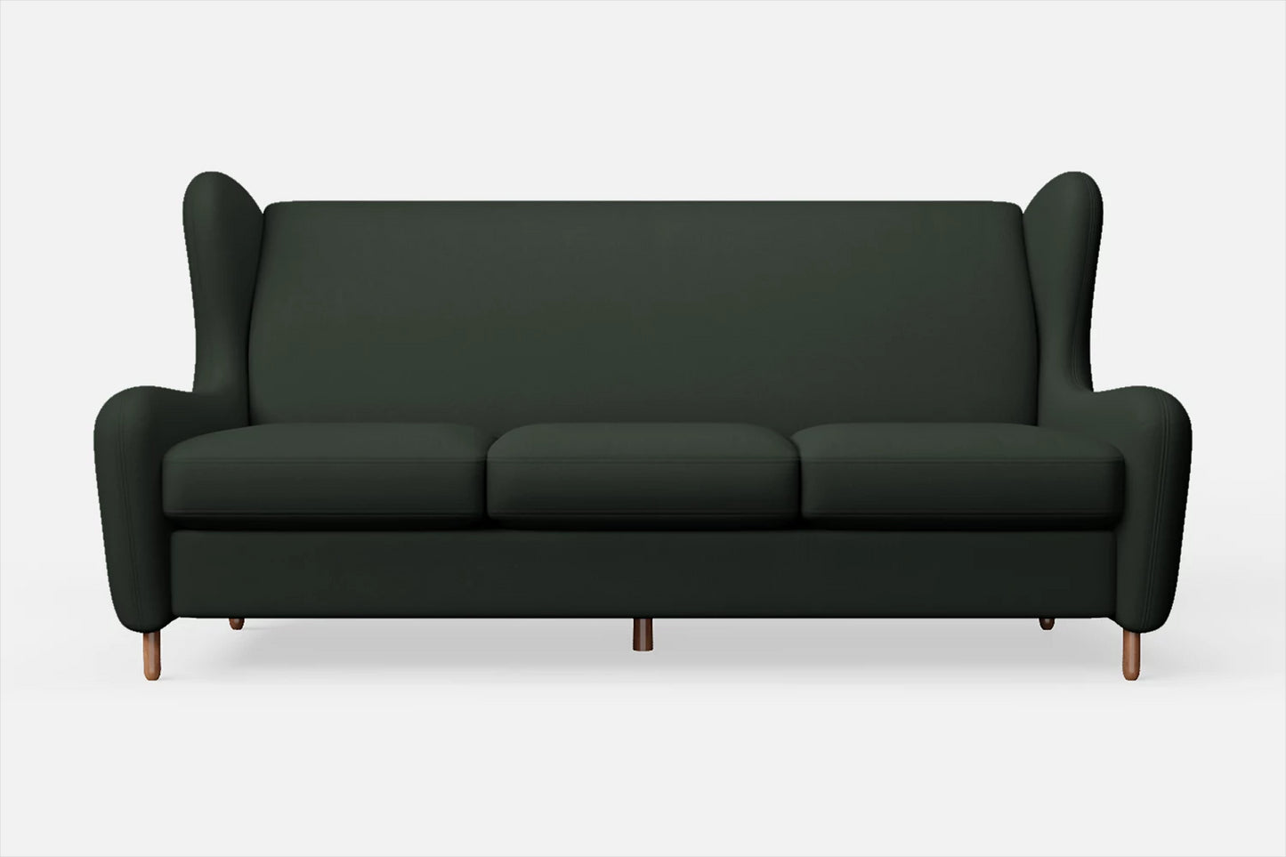 Sassari 3 Seater Sofa Green Leather