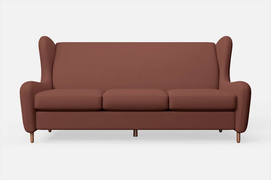 Sassari 3 Seater Sofa Mauve Leather