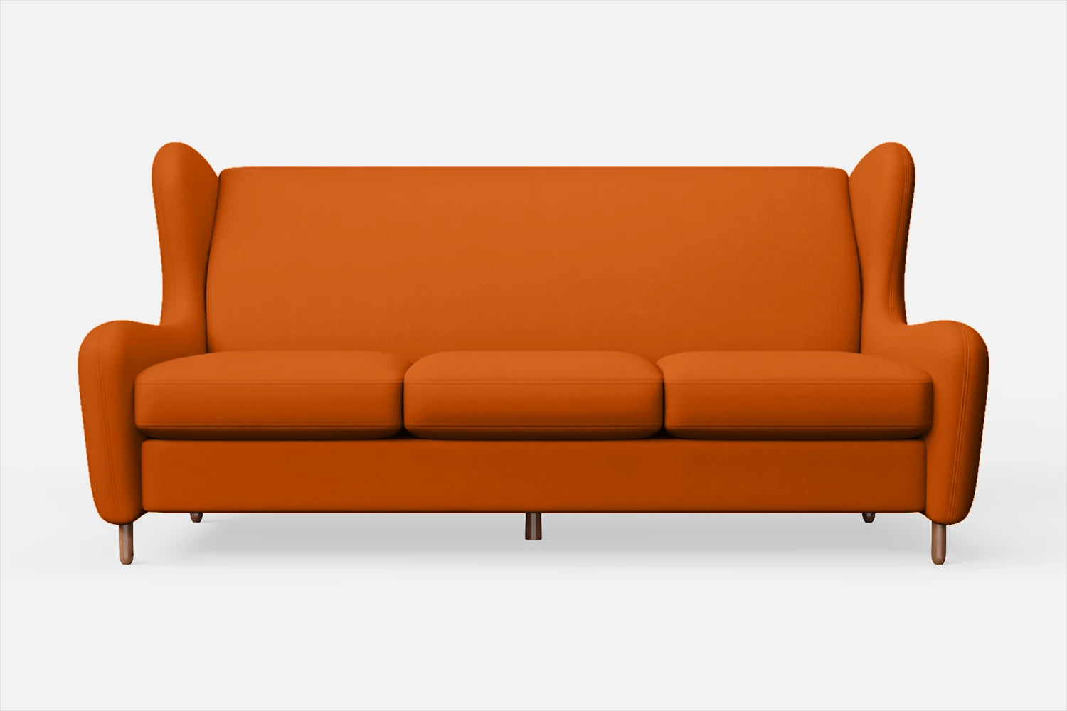 Sassari 3 Seater Sofa Orange Leather