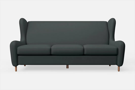 Sassari 3 Seater Sofa Slate Leather