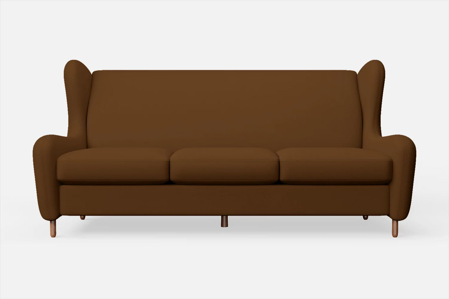 Sassari 3 Seater Sofa Walnut Brown Leather