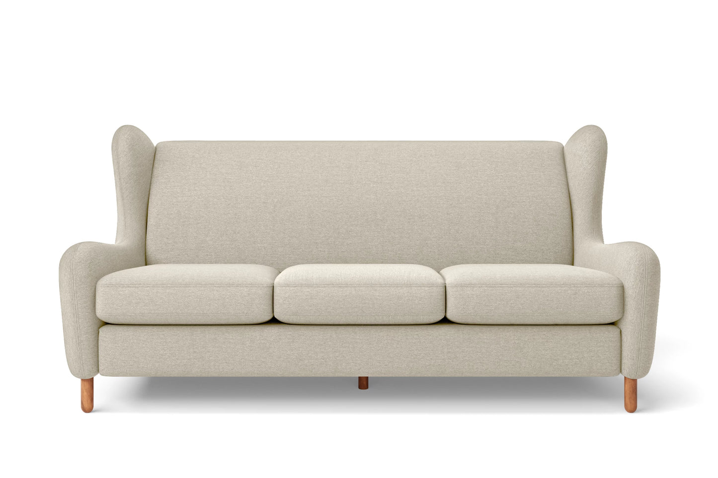 Sassari 3 Seater Sofa Cream Linen Fabric