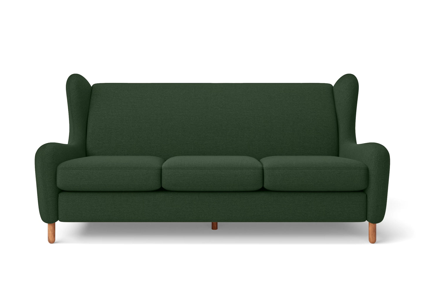 Sassari 3 Seater Sofa Forest Green Linen Fabric