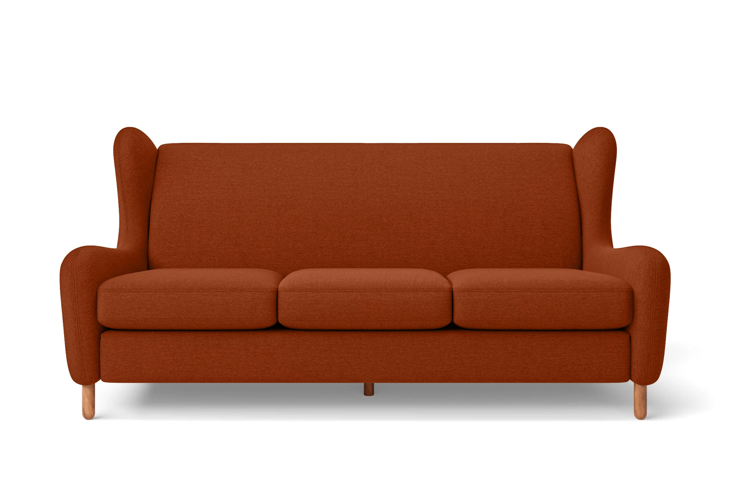 Sassari 3 Seater Sofa Orange Linen Fabric