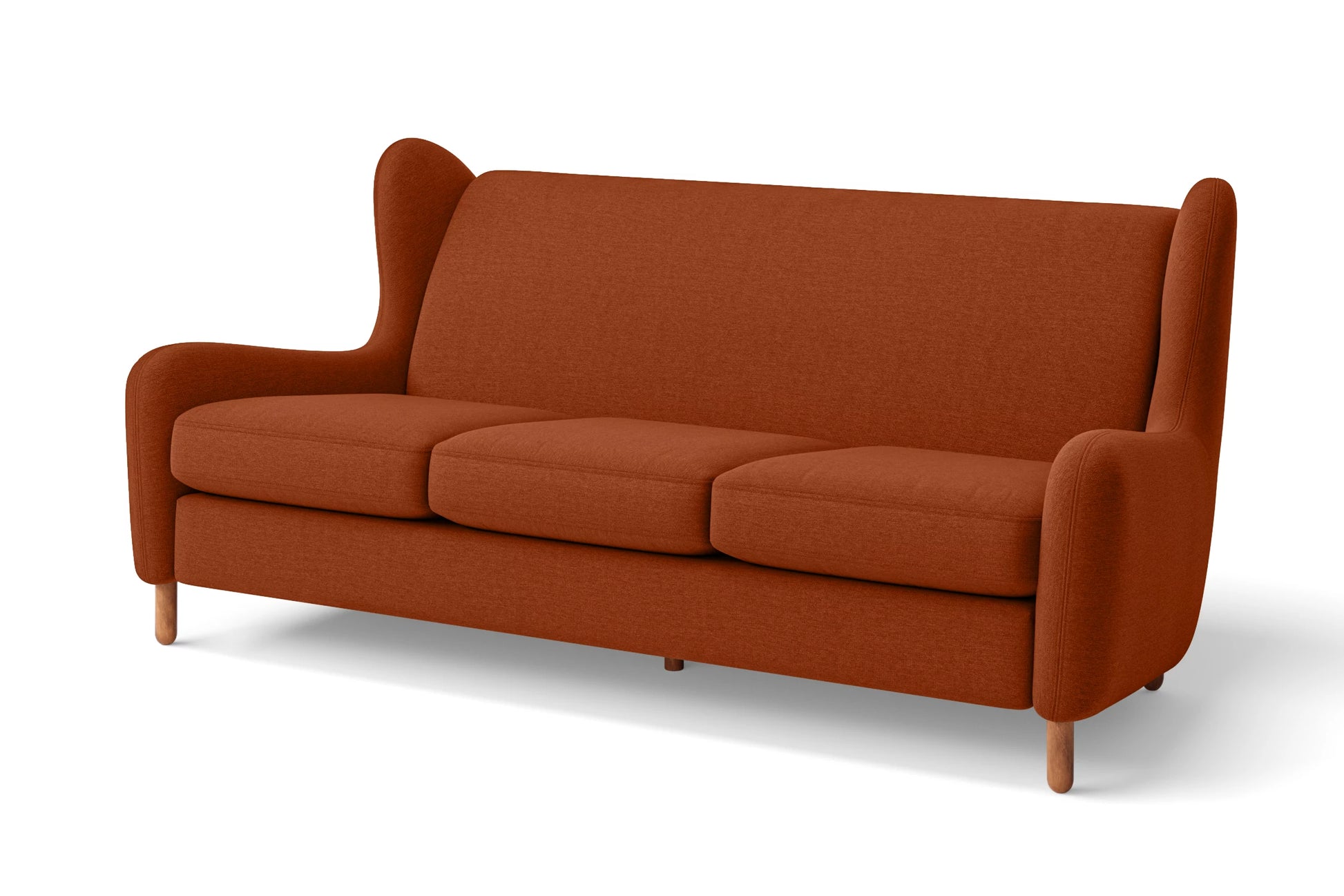 Sassari 3 Seater Sofa Orange Linen Fabric