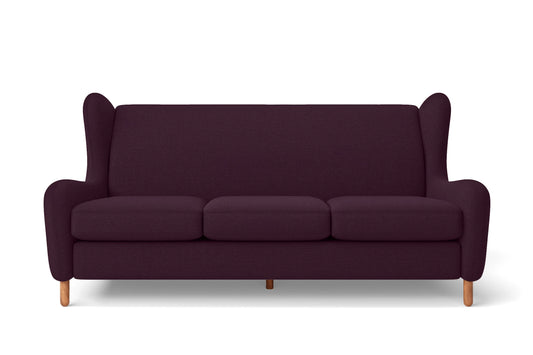 Sassari 3 Seater Sofa Purple Linen Fabric