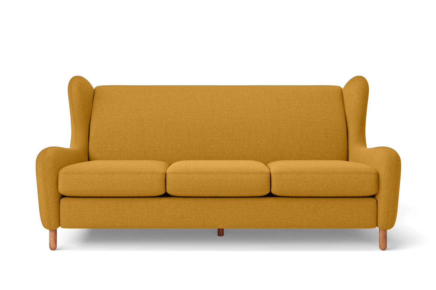 Sassari 3 Seater Sofa Yellow Linen Fabric