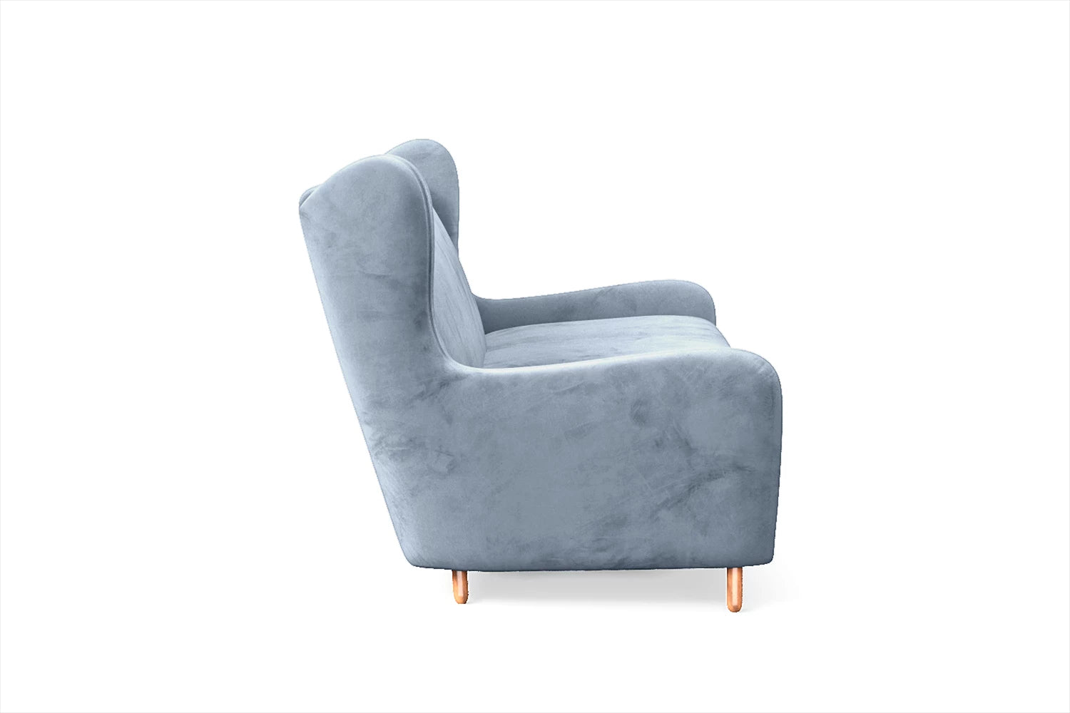 Sassari 3 Seater Sofa Baby Blue Velvet