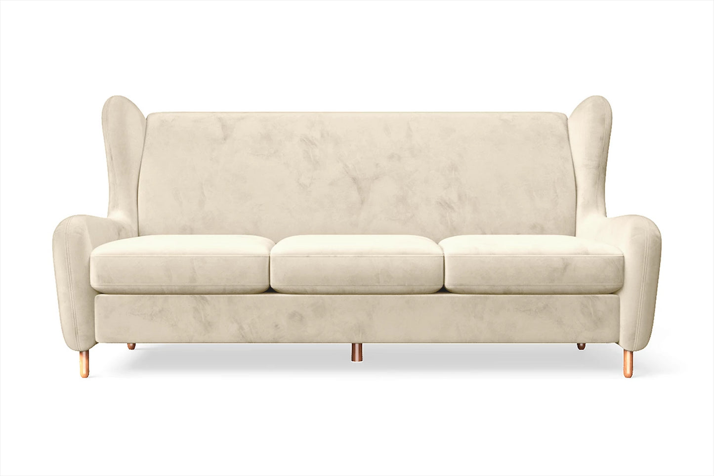 Sassari 3 Seater Sofa Cream Velvet