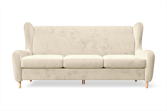 Sassari 3 Seater Sofa Cream Velvet