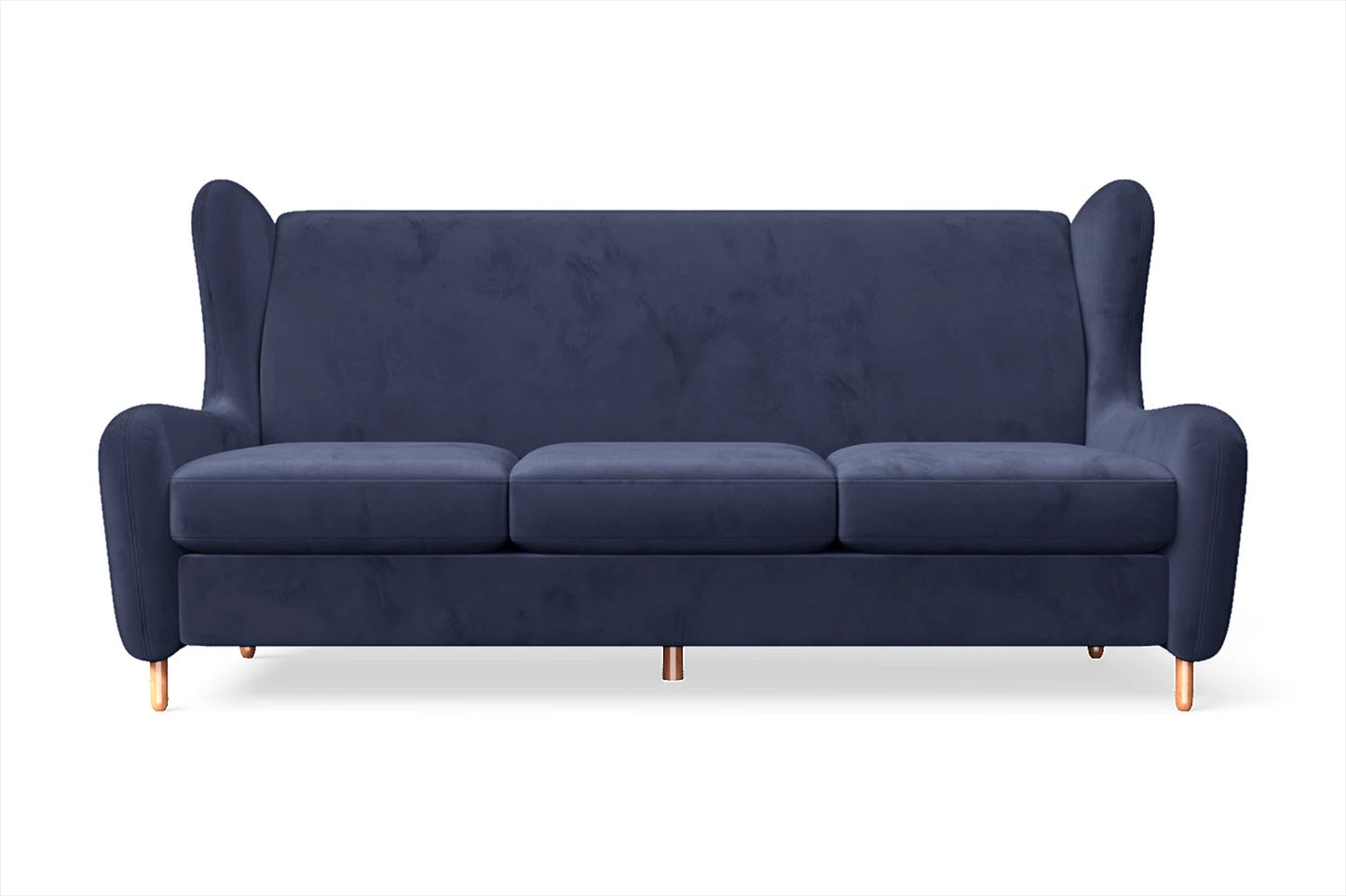 Sassari 3 Seater Sofa Dark Blue Velvet