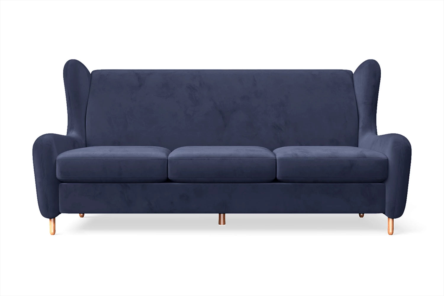 Sassari 3 Seater Sofa Dark Blue Velvet