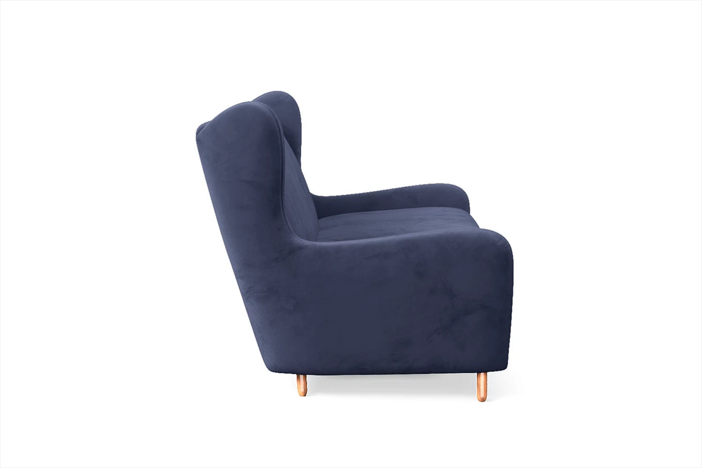 Sassari 3 Seater Sofa Dark Blue Velvet