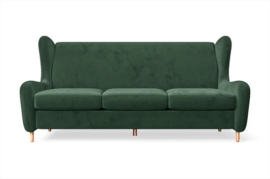 Sassari 3 Seater Sofa Green Velvet