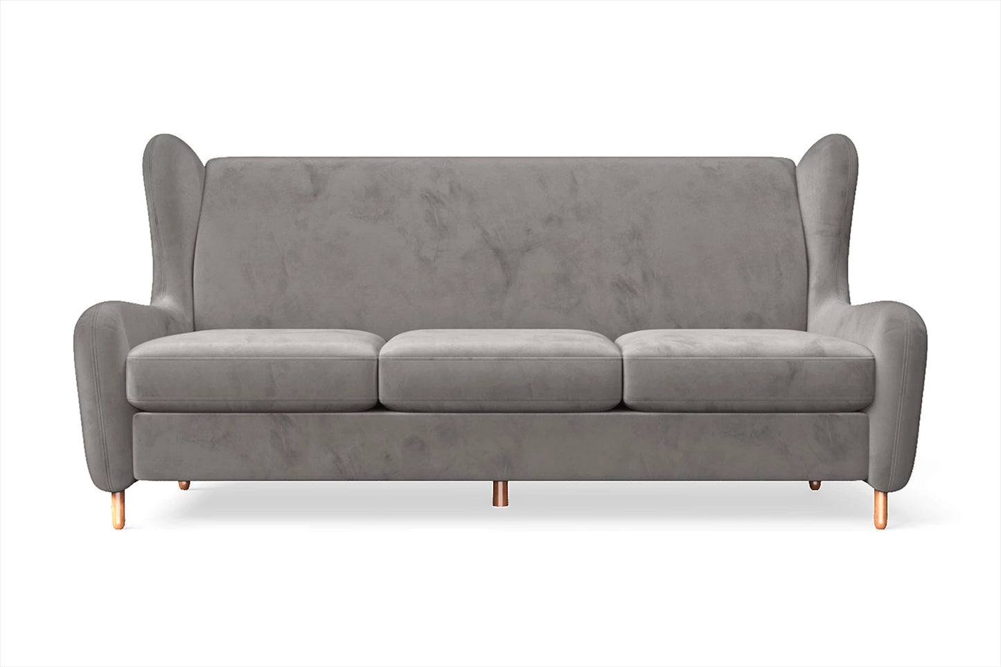 Sassari 3 Seater Sofa Grey Velvet