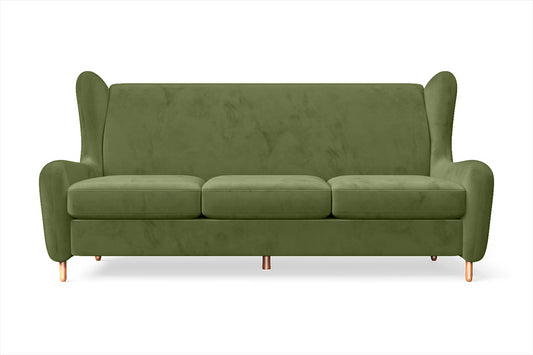 Sassari 3 Seater Sofa Lime Velvet