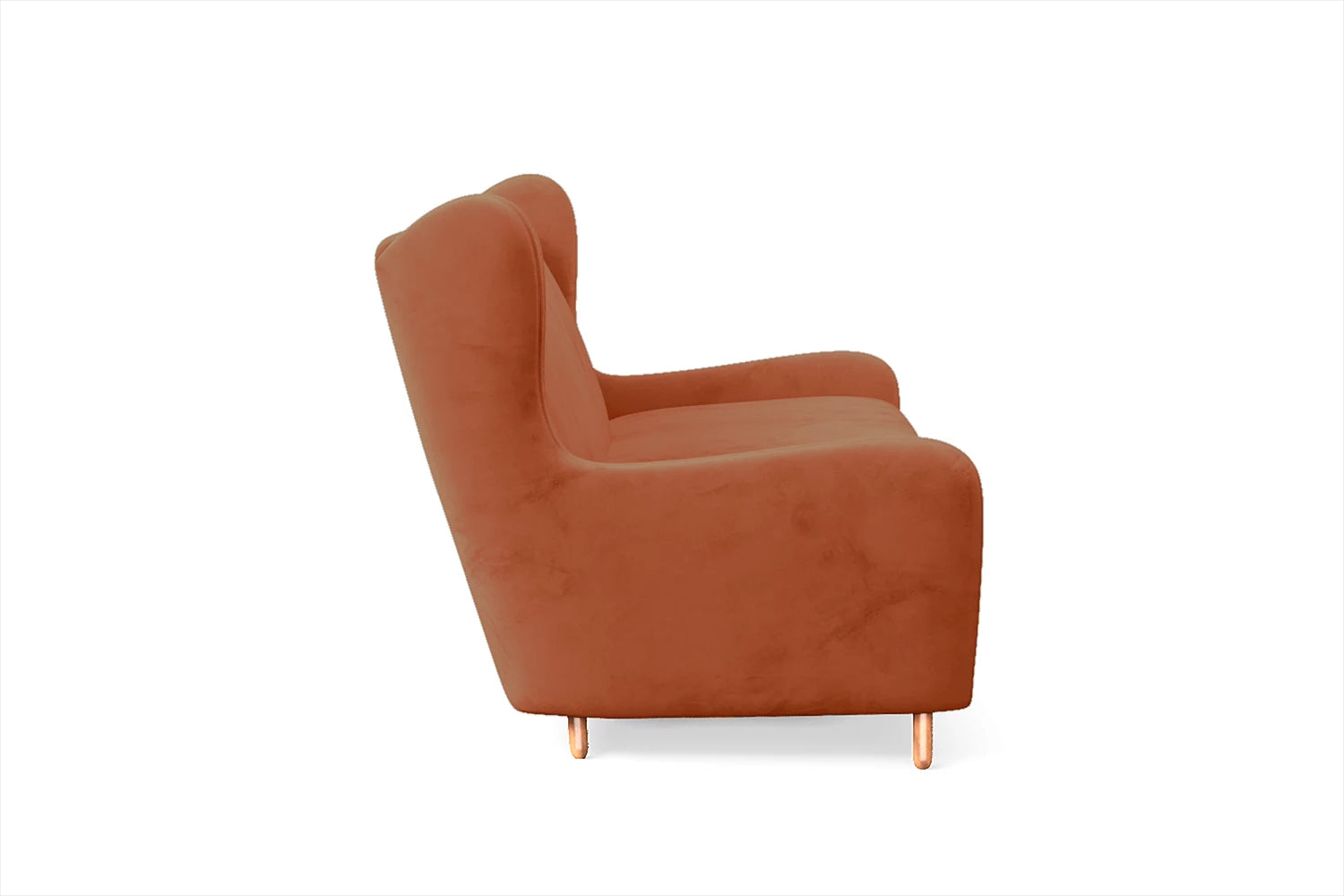 Sassari 3 Seater Sofa Orange Velvet