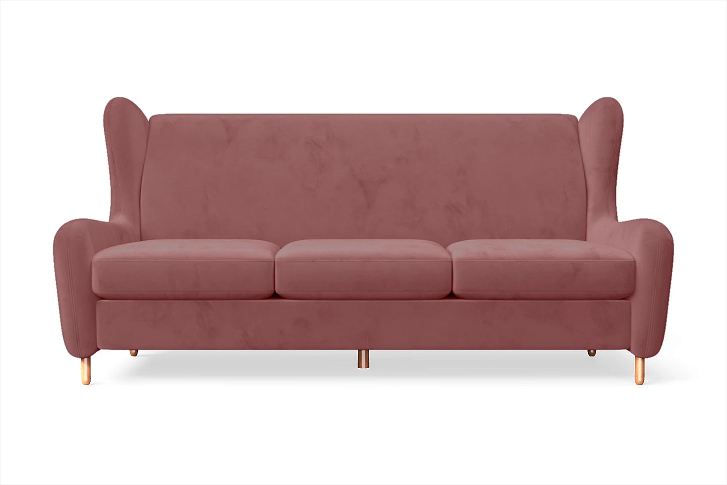 Sassari 3 Seater Sofa Pink Velvet