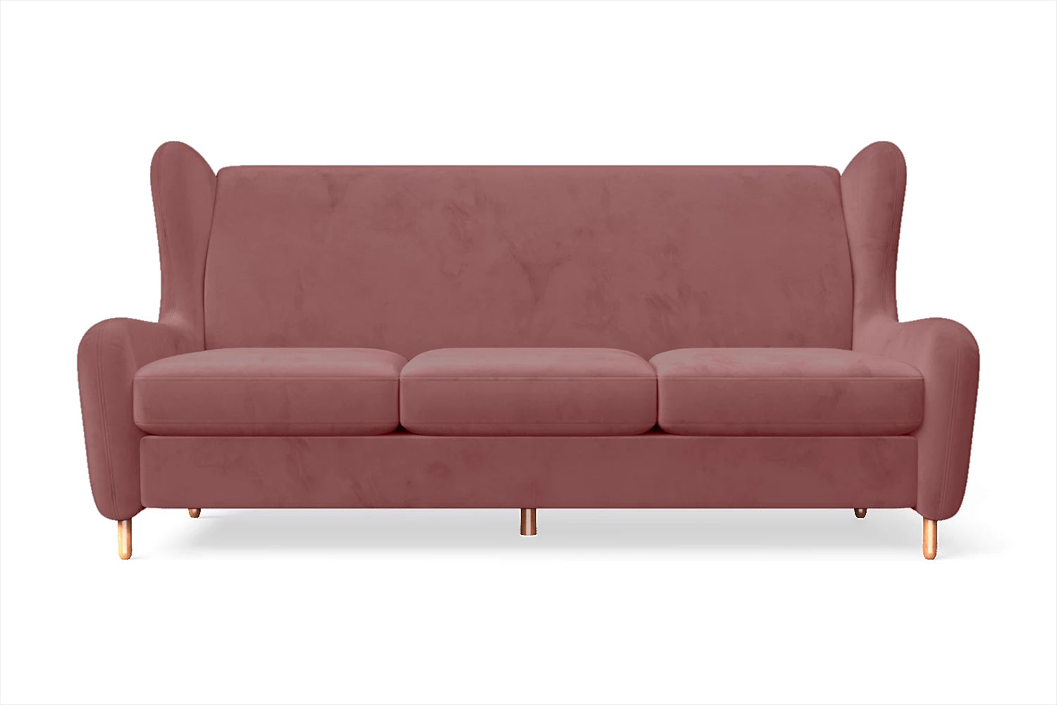 Sassari 3 Seater Sofa Pink Velvet