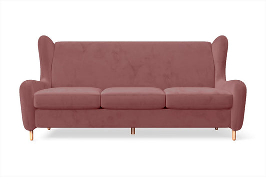 Sassari 3 Seater Sofa Pink Velvet