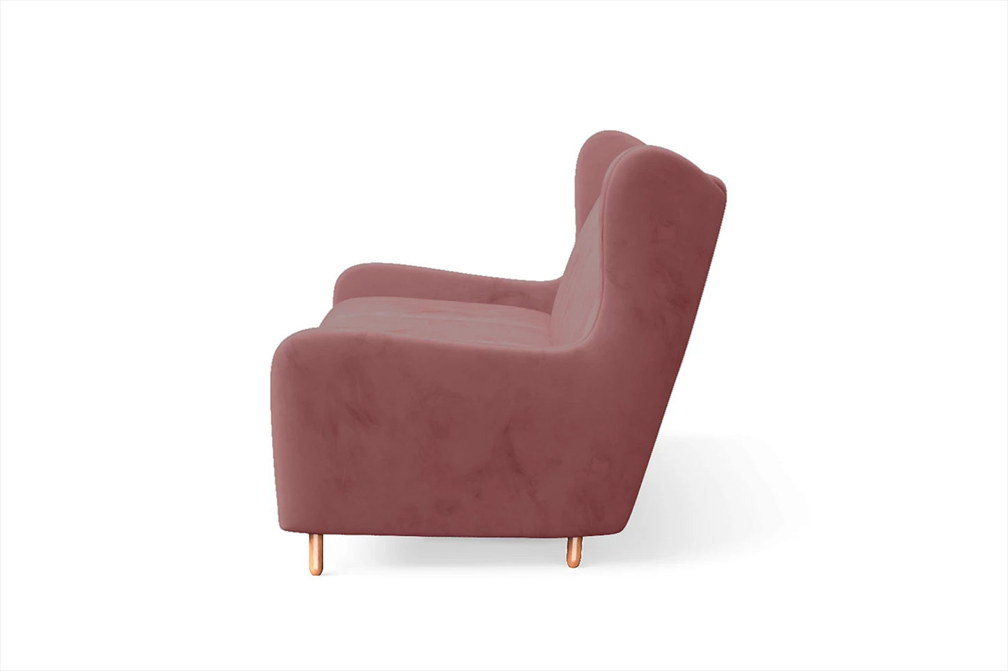 Sassari 3 Seater Sofa Pink Velvet