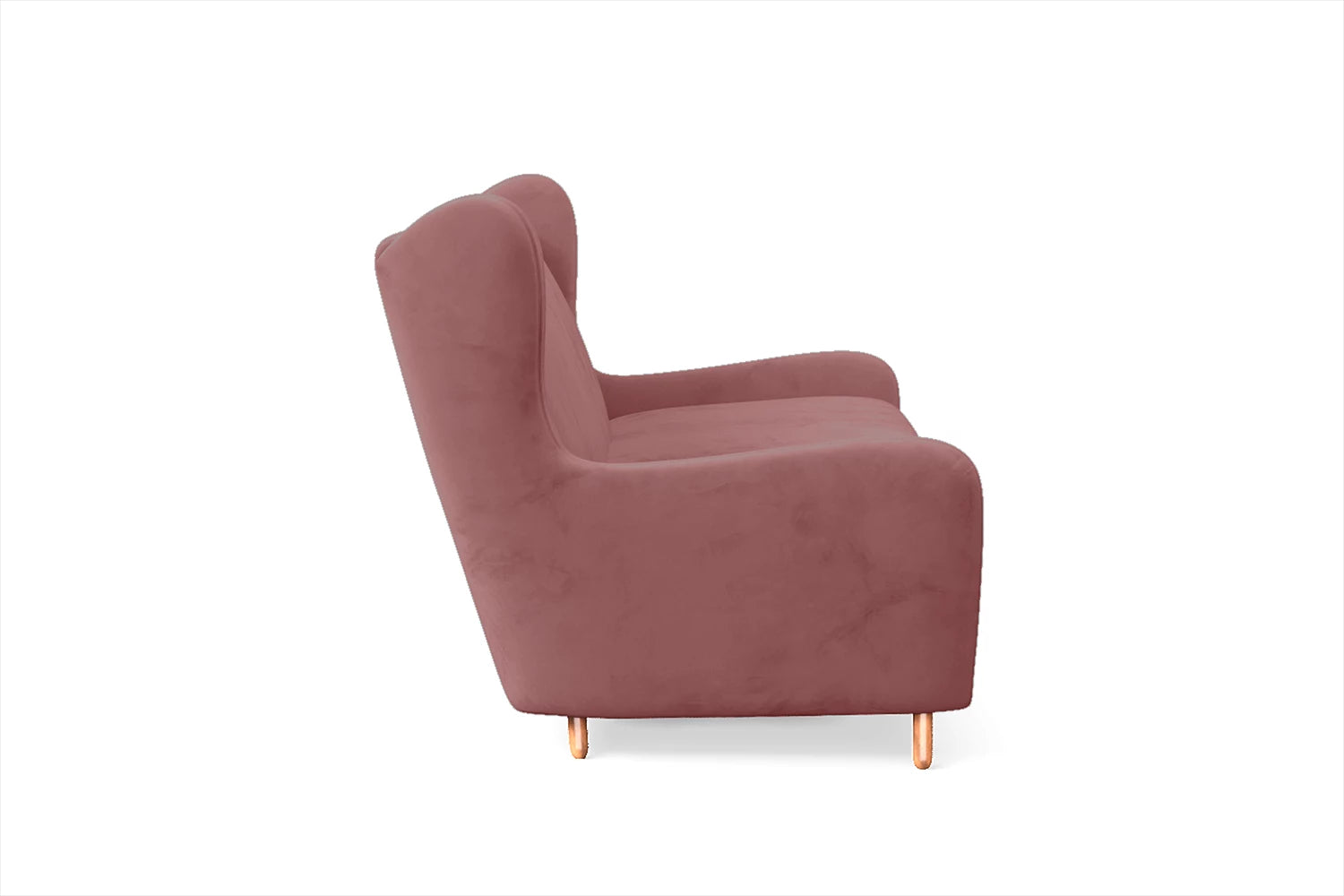 Sassari 3 Seater Sofa Pink Velvet