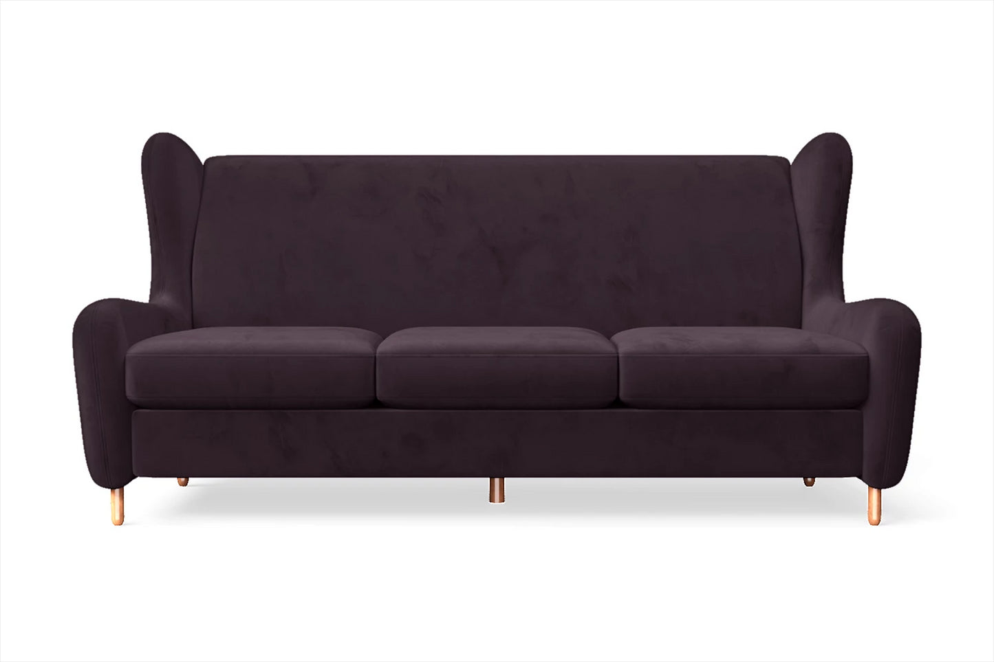 Sassari 3 Seater Sofa Purple Velvet