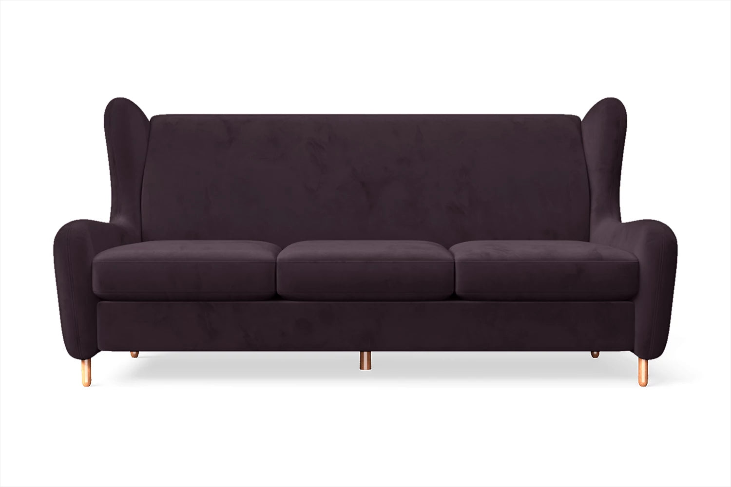 Sassari 3 Seater Sofa Purple Velvet