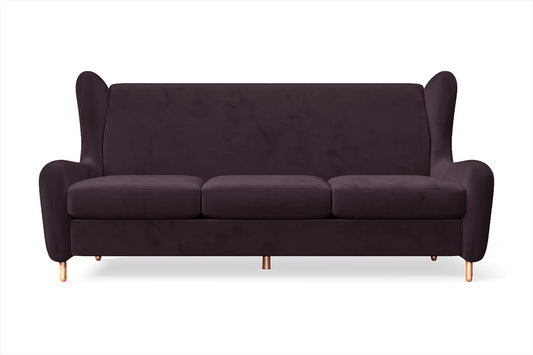 Sassari 3 Seater Sofa Purple Velvet