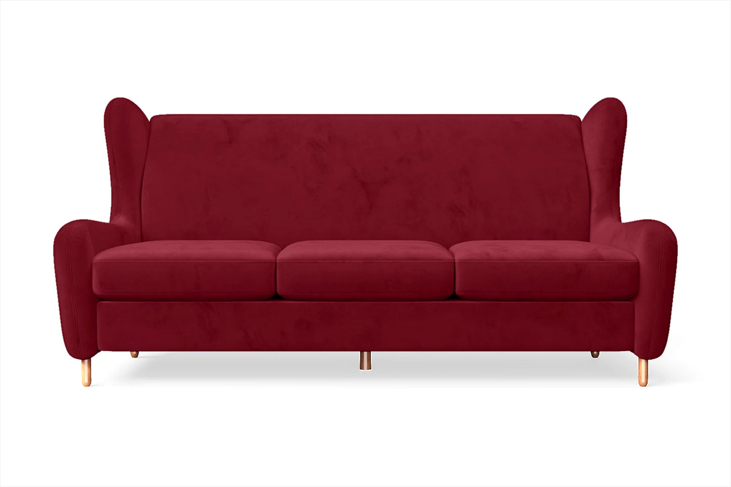 Sassari 3 Seater Sofa Red Velvet