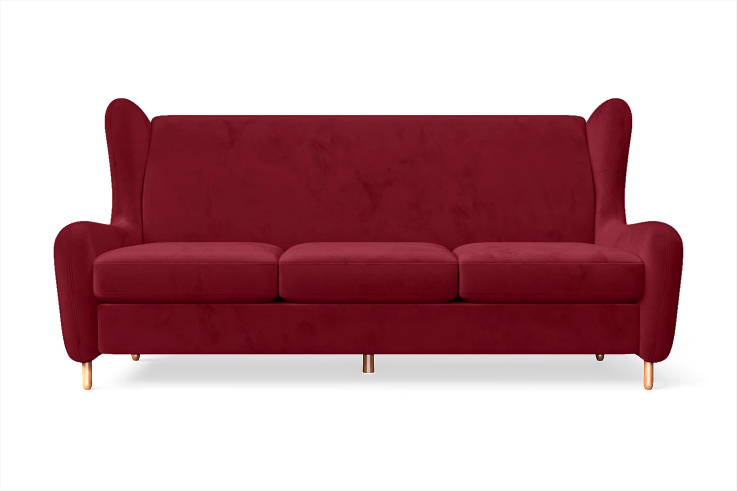 Sassari 3 Seater Sofa Red Velvet