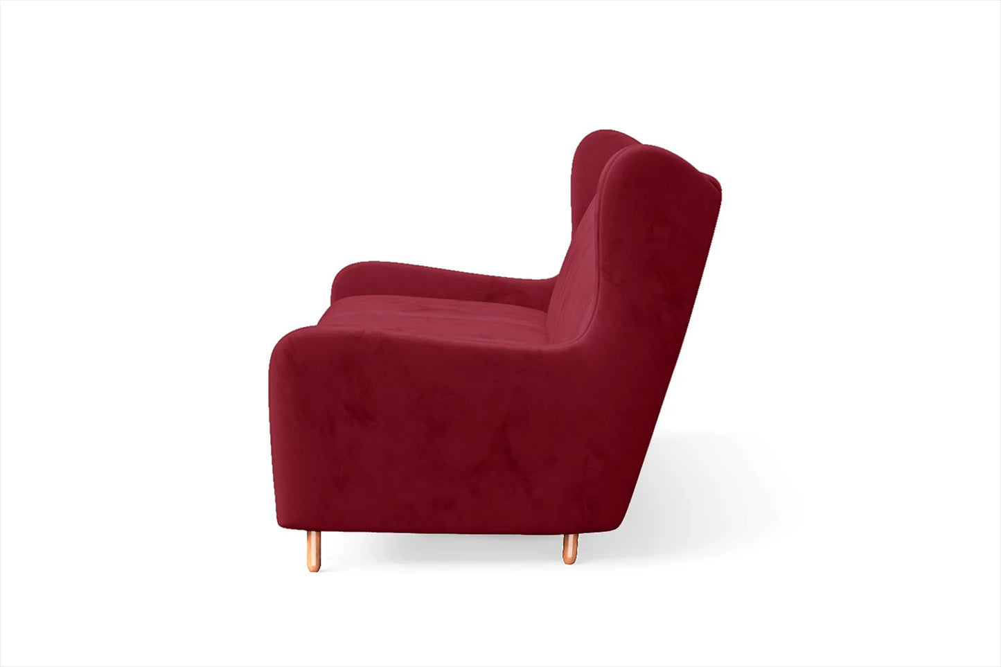 Sassari 3 Seater Sofa Red Velvet