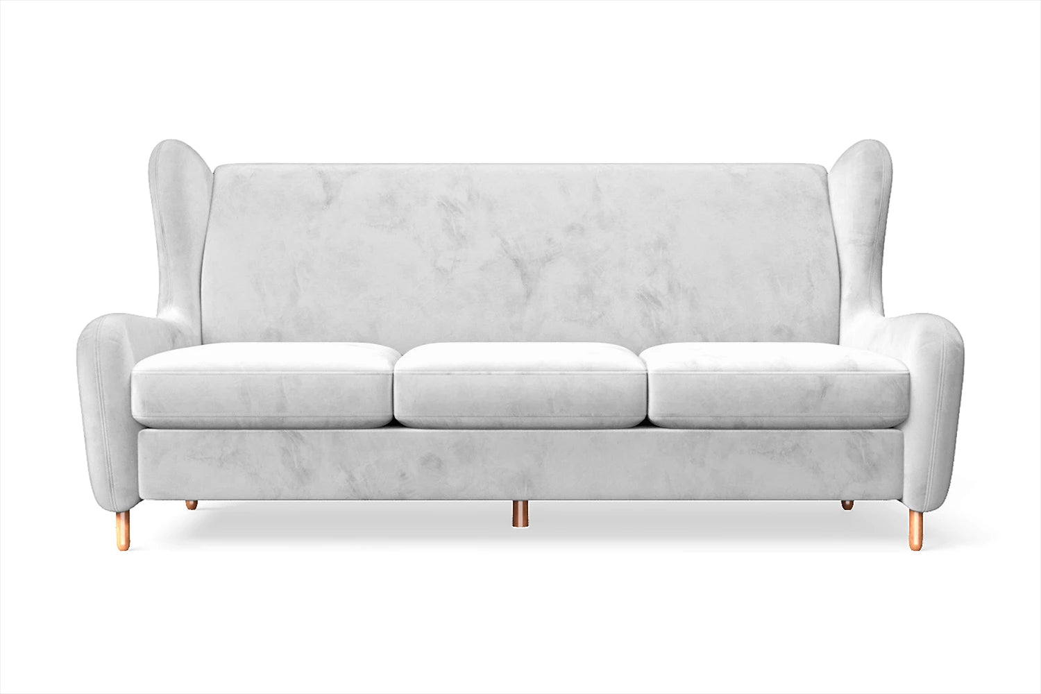 Sassari 3 Seater Sofa White Velvet