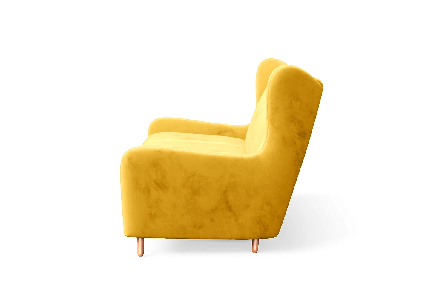 Sassari 3 Seater Sofa Yellow Velvet