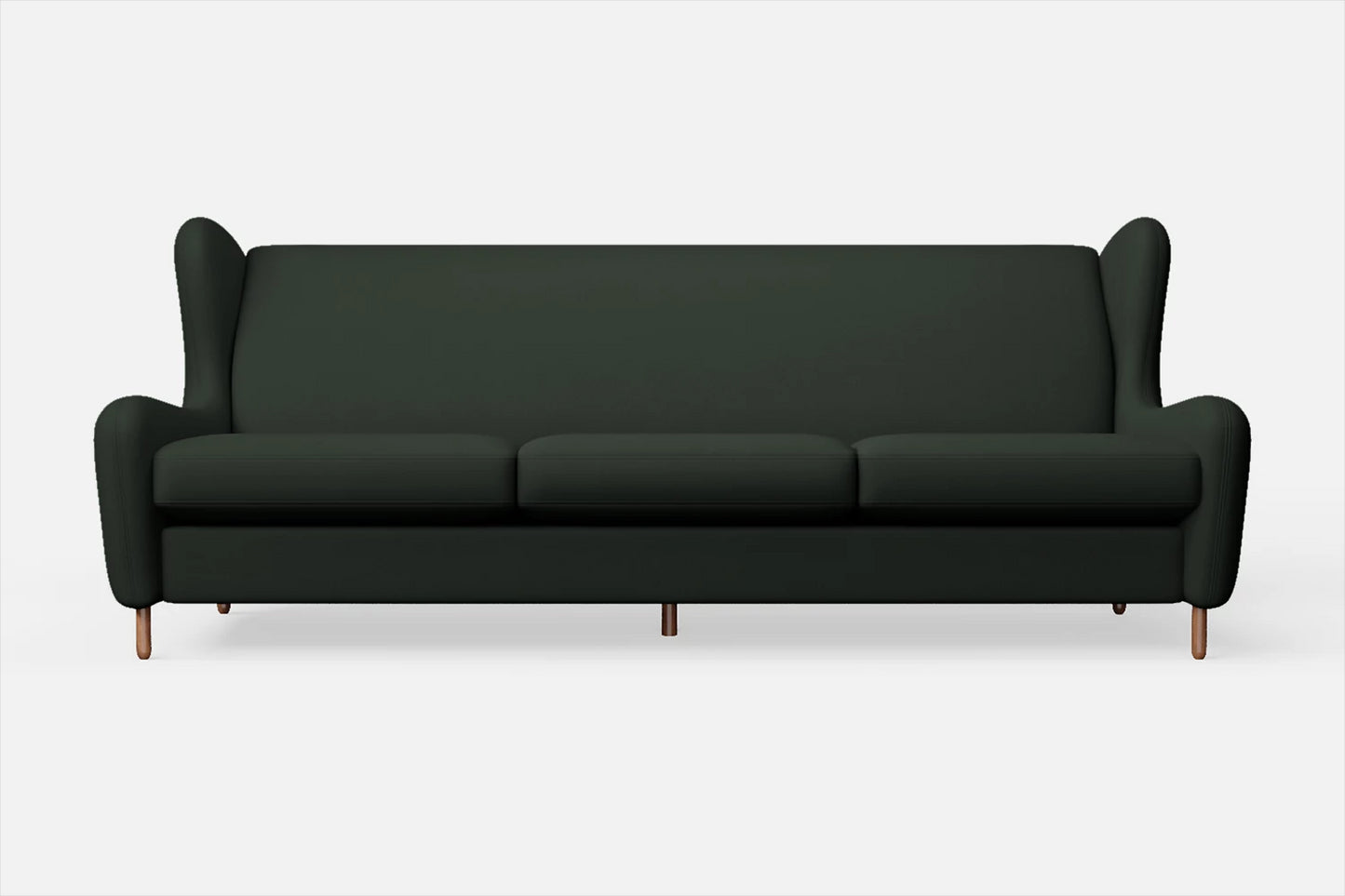 Sassari 4 Seater Sofa Green Leather