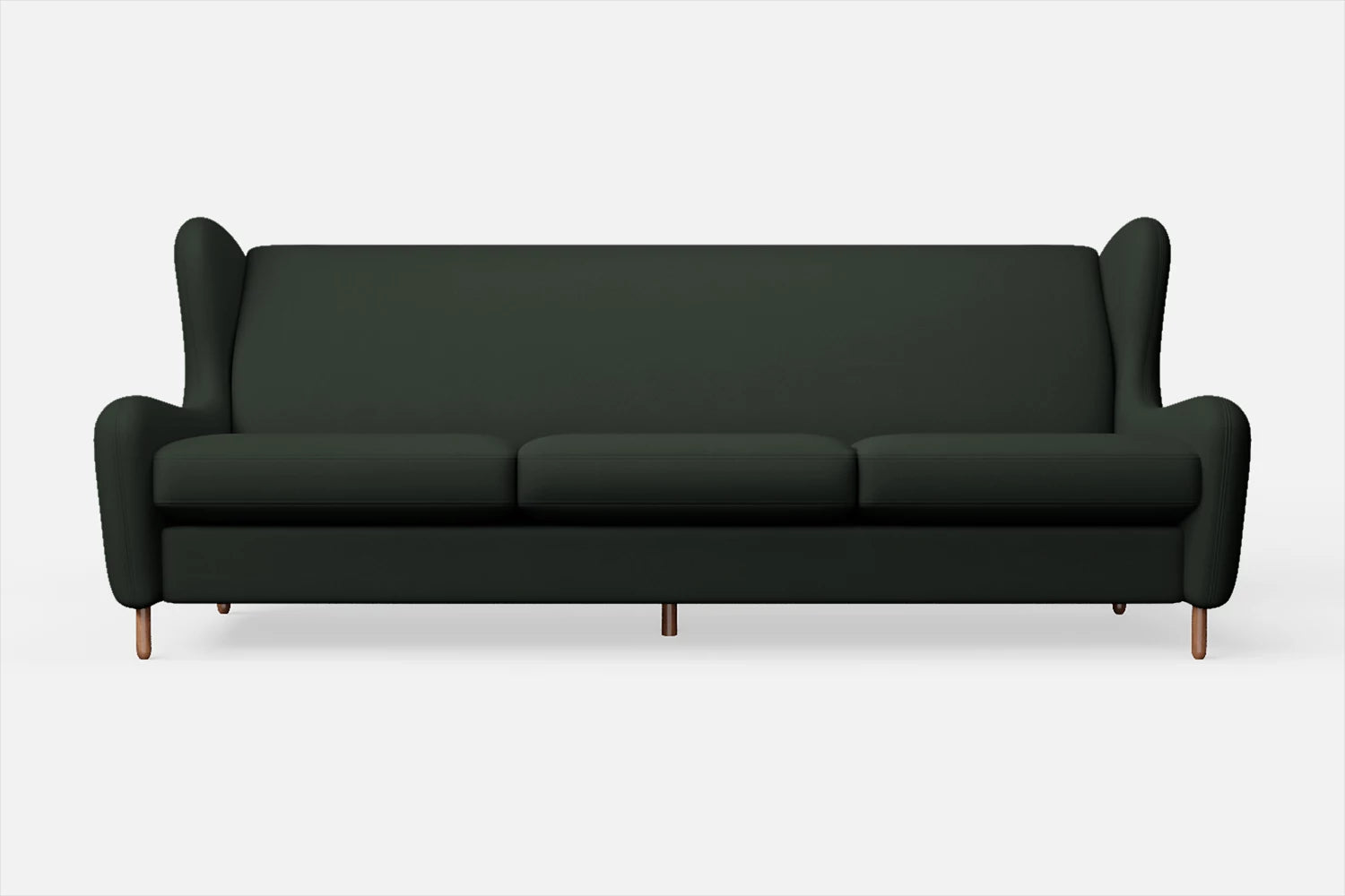 Sassari 4 Seater Sofa Green Leather